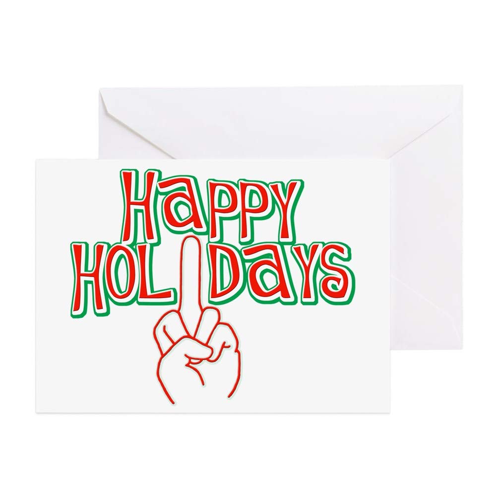 Buy CafePress Happy Holidays Middle Finger Christmas Cards Greet