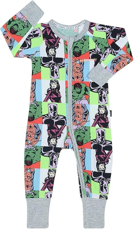 Image of Bonds Collab with Marvel Zip Wondersuit - Pop Art Marvel Mix