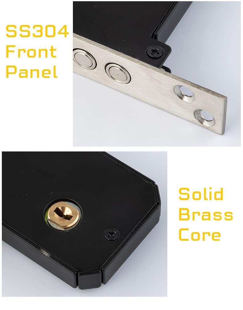 VICTAC 44mm Deadbolt Door Lock with Anti-Saw 4 Bolt Cylinder Deadlock for Doors Easy Open with 3 Brass Laser Cut Keys — Amazon image 2