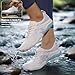 Hike Barefoot Shoes for Women & Men,Unisex Hiking Footwear Water Shoes,Breathable & Non-Slip Minimalist Swim & Hike Shoe with Wide Toe Box, Lightweight & Water-Resistant White Blue