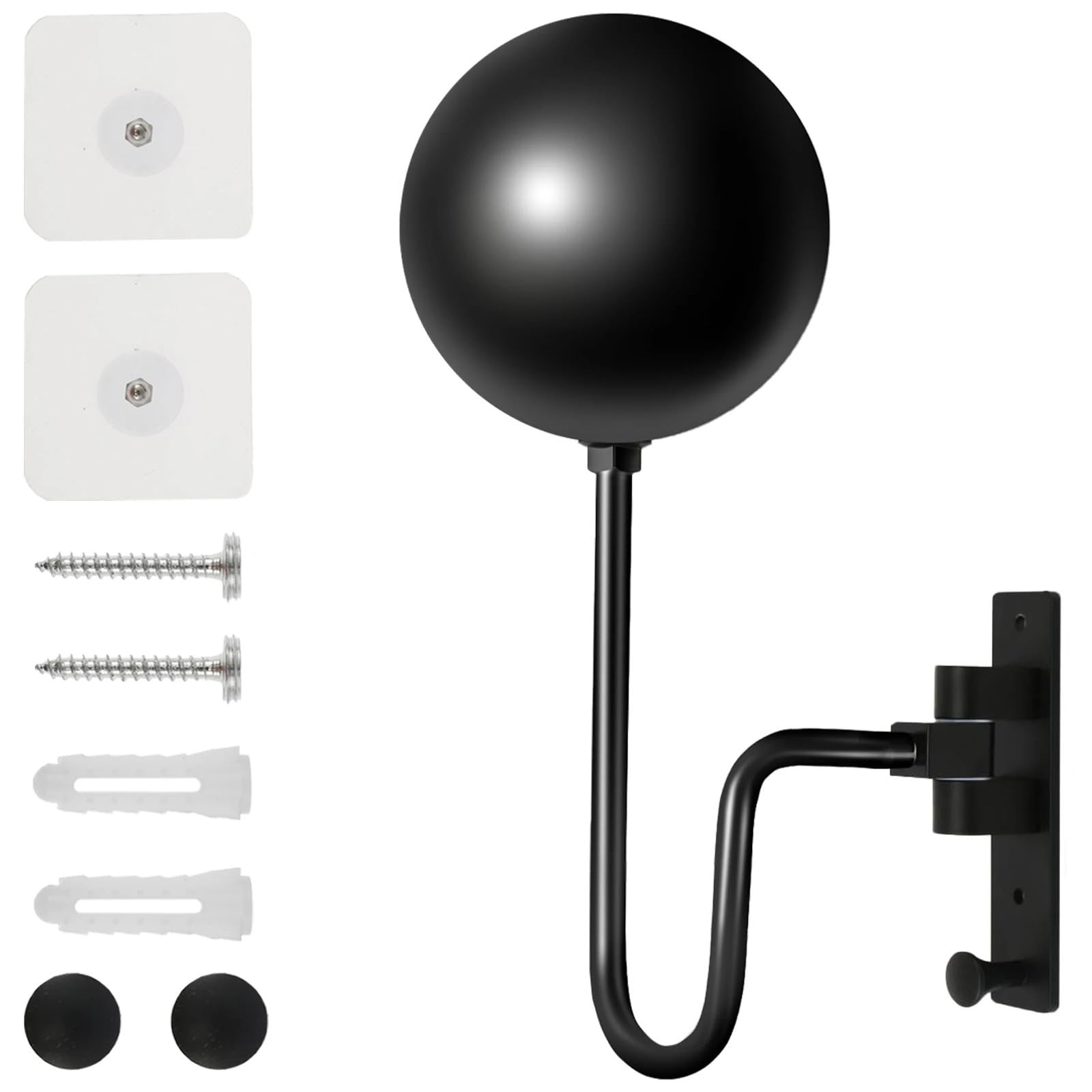 HESHUWEN Helmet Holder 180° Rotation Motorcycle Helmet Rack Wall Mount Display Bicycle Holder With One Hook Caps Coat Stand