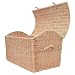Baúl de mimbre XL pirata para juguetes, libros, lino, cesta hecha a...