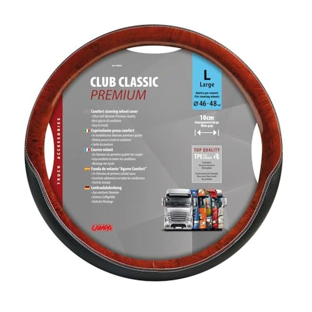 Lampa 98903 Premium Club Steering Wheel Cover Classic L