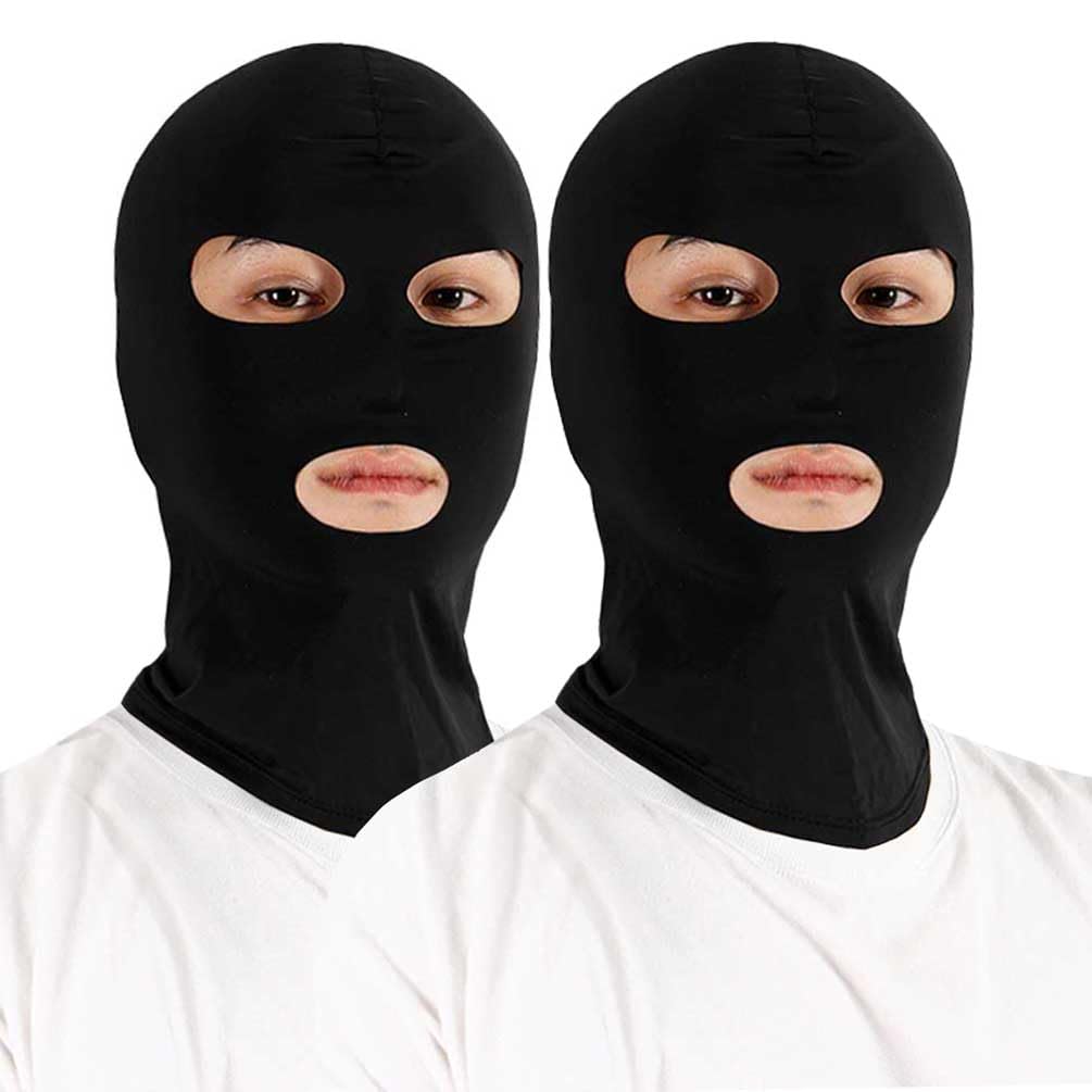 3 Hole Ski Mask 1-2 Pack Balaclava Face Mask with Mouth Hole Shiesty Mask Men Women Motorcycle Full Face Cover for Football