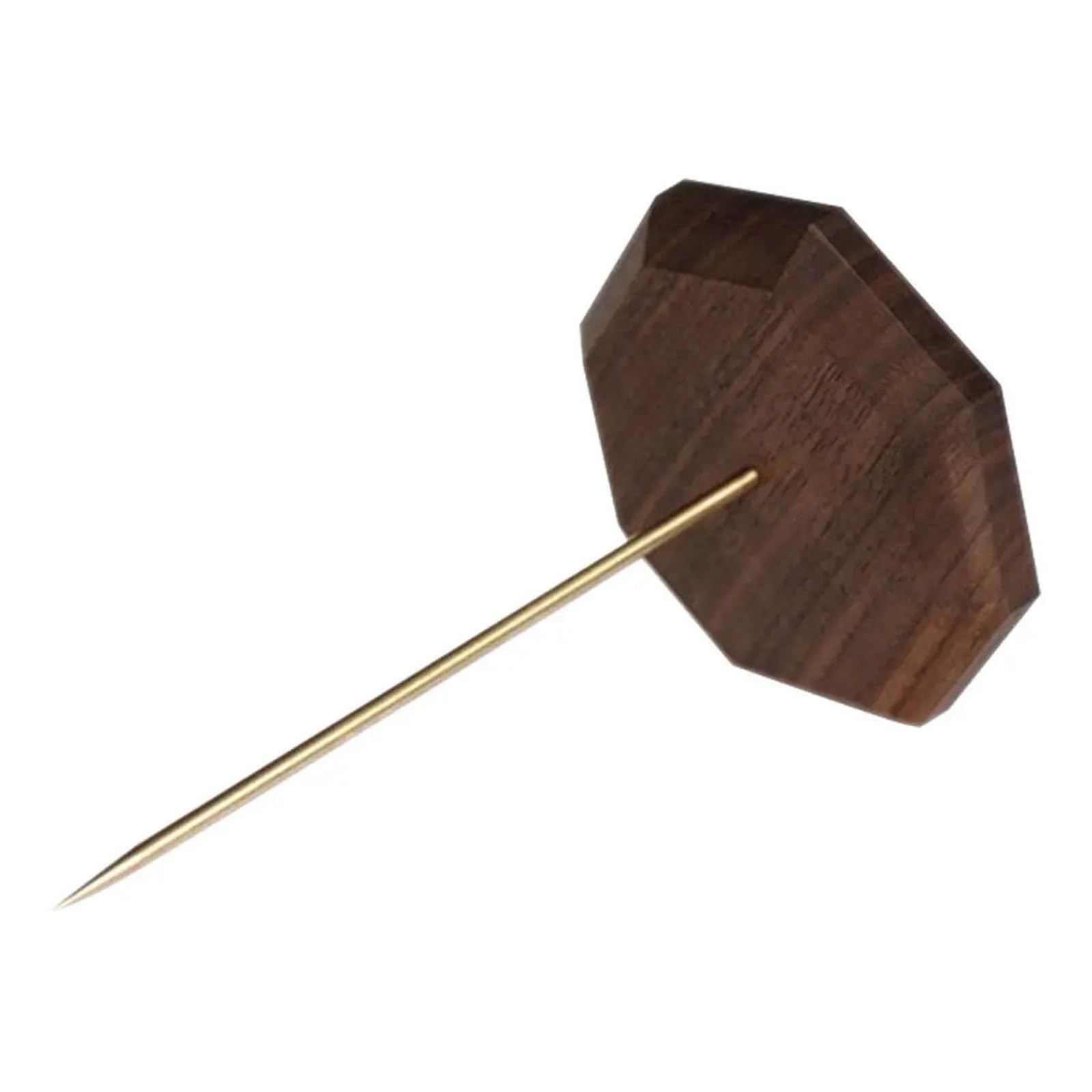 Soporte para recibos Soporte de papel recibo madera y cobre, varilla con púas for restaurante, Bar, mostrador, organizador notas, almacenamiento escritorio compacto, factura poste recto de restaurante