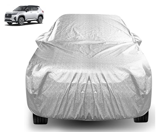 Image of Auto Hub Waterproof Car Cover Compatible with Elevate with Mirror Pocket, Soft Cotton Lining, Waterproof Elevate Car Cover- Metallic Silver