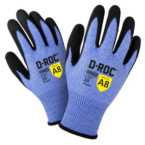 Image of MAGID D-ROC AeroDex ANSI A8 VersaTek Grip Coated Palm Work Gloves, 144 Pairs, Size 6 /XS (GPD883)