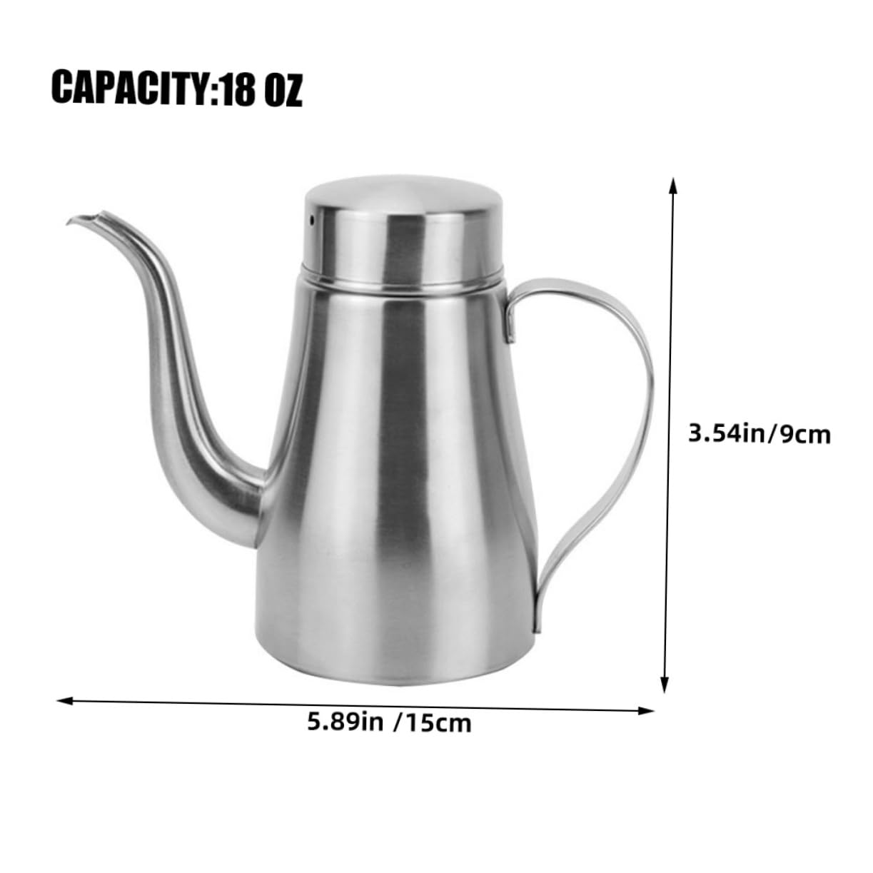 Hemobllo 18oz Bottiglia in Acciaio Inox per Olio da Cucina Contenitore da Beccuccio Antigoccia per Conservare Olio Aceto e Condimenti Design Professionale per Cucinare e Insalate
