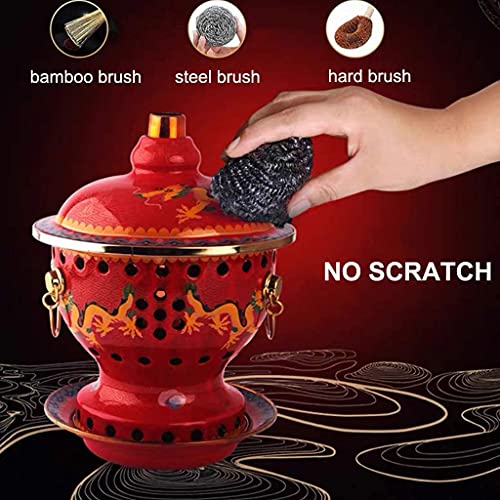 Olla de Cobre Esmaltada para Hotpot Tradicional Chino 1-2 Personas miniatura 5