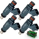 DAVRPES 4PCS EAT286 Fuel Injectors Fuel Spray Nozzle 10 Holes Disc Engine For Kawasaki Ninja ZX-14 ZX-10R 2006-2007 for KX450F 2009-2013 for Kawasaki ATV KFX450R 2008-2014 Replace#49033-0010