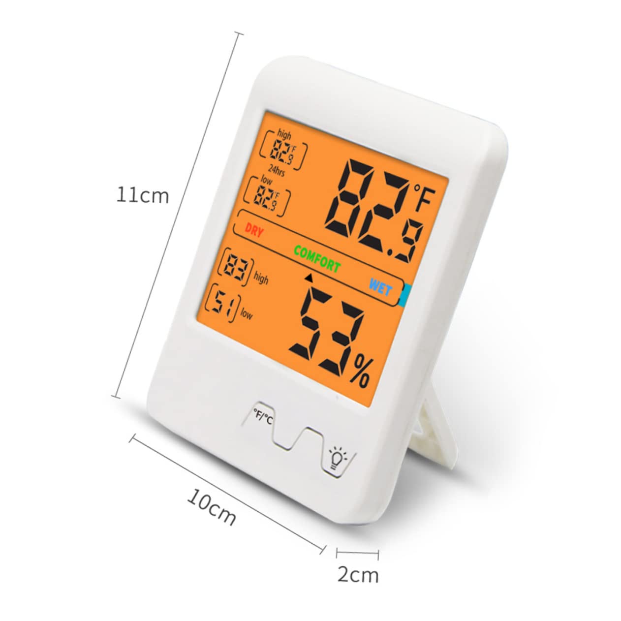 Toyvian 3piezas Mini Termómetro Higrómetro Digital Termómetro De