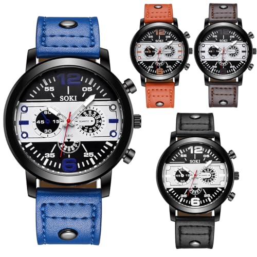 CdyBox Pacote com 4 rel&oacute;gios de pulso masculinos de quartzo para neg&oacute;cios por , outro