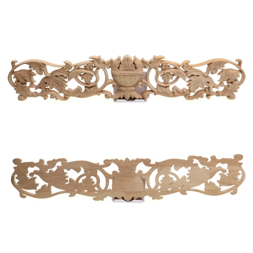 Capitel floral de madera gris claro para embellecer paredes y chimeneas del hogar