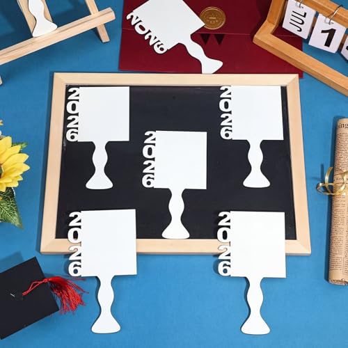 DoubleFill 24 Pcs Graduation Sublimation Blanks 2026 Grad Fans Sublimation Class of 2026 Photo Frame 4 x 7 Handheld Fan Shaped Picture Frame for Grad Gifts Desk Home Middle High School College by DoubleFill - Image 6