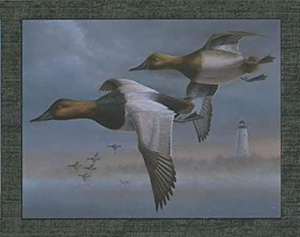 CONCORD WALLCOVERINGS ™ Wallpaper Borders Nautical Pattern Lighthouse Flying Ducks for Dining Area Cottage Trailer House, 6.75 Inches by 15 Feet HB725B