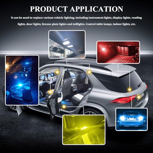 12 LED T5 Verde para Tablero de Auto, Pack 12 miniatura 5