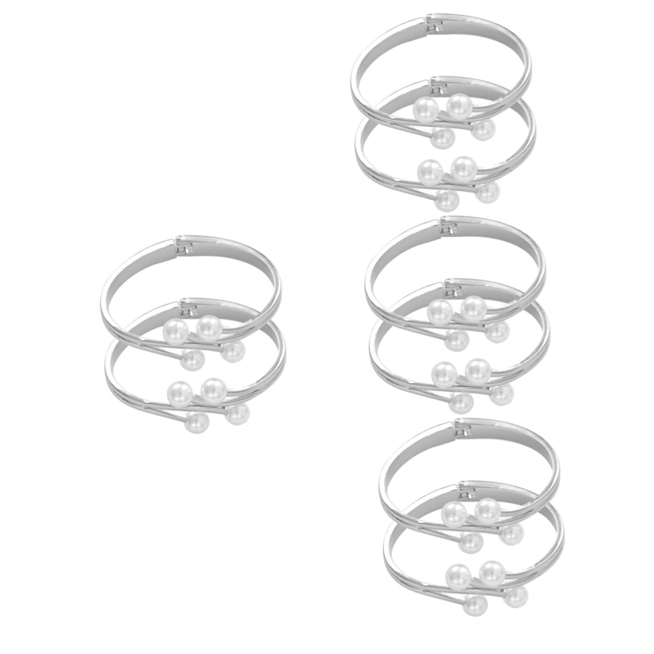 TOPBATHY 8pièces Anneaux Décoratifs Perles pour Rideaux Clips Métalliques à Nouer Accessoires De Décoration pour Fenêtres Maison