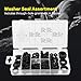 Rubber Grommet Kit - 180 Pcs Assortment, Including Rubber Bong, Electrical Gasket, Washer Seal
