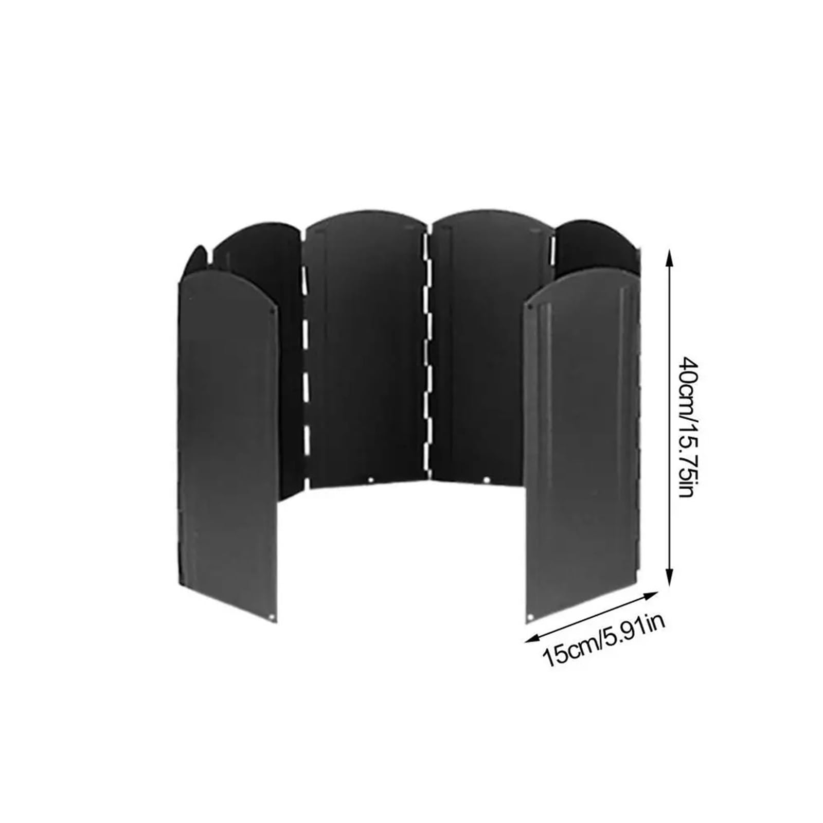 Parabrezza for fornello da campeggio in ferro zincato | 30 cm, 40 cm, 50 cm for campeggio, escursionismo, picnic e barbecue(40CM)