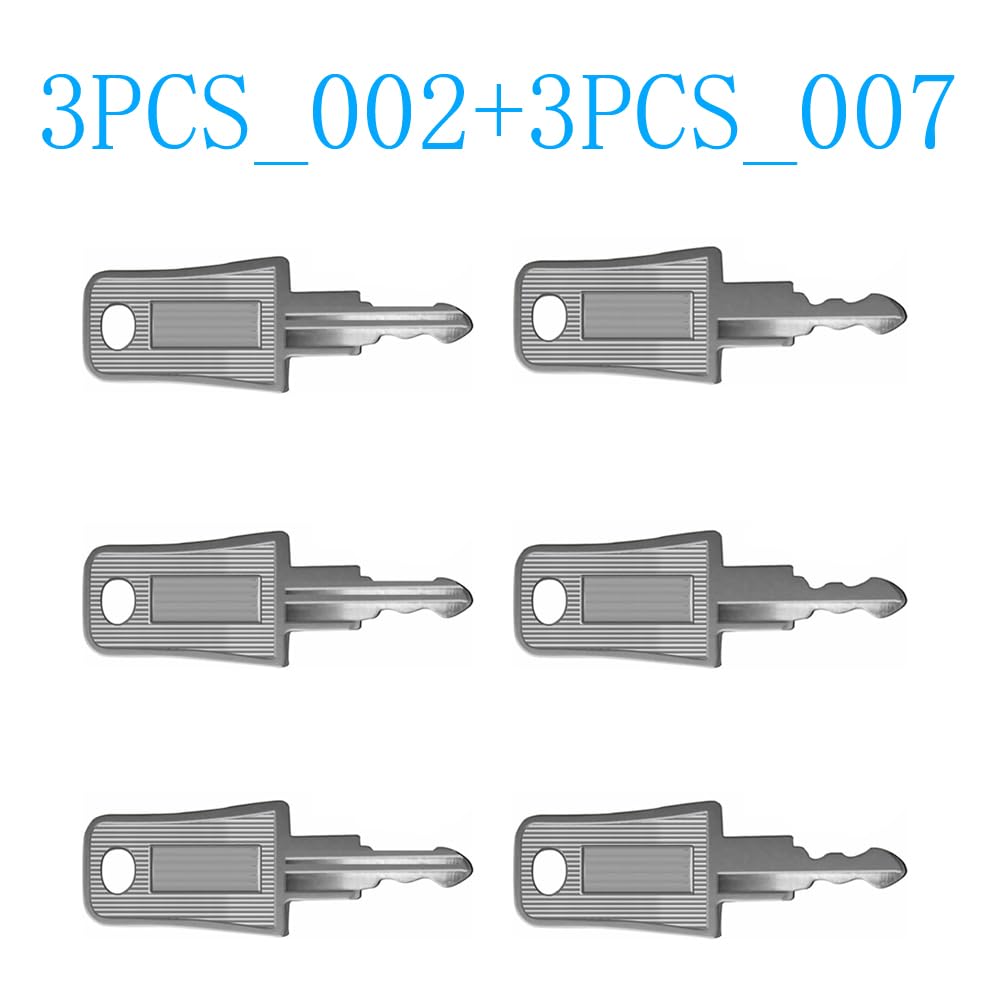 Juego de 6 llaves de equipaje aprobadas por seguridad de viaje 007 Master Key 002, candado recomendado por cerrajero, aprobado por la TSA, juego de llaves Suicase para equipaje