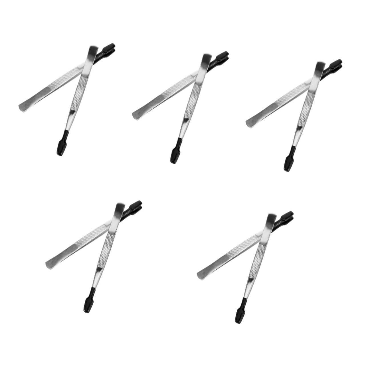 SHINEOFI 5 Set Pinzette Per Timbri Funzione Di Modellazione Lavoro Di Laboratorio Creazione Di Gioielli Pinzette In Acciaio Artigianato E Hobby In Acciaio Inossidabile Pinzette Per 2 pezzi*5