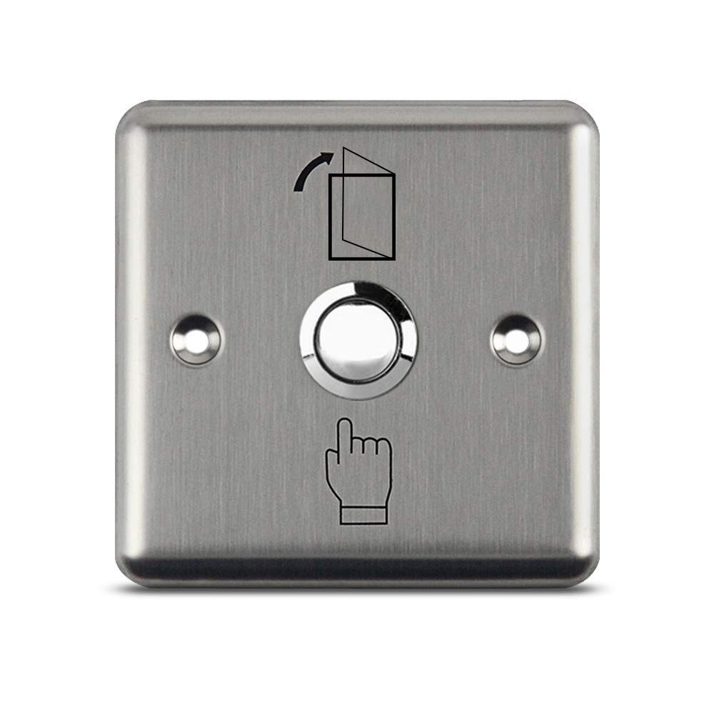Uoonner Stainless Steel Exit Button Push Switch Door Sensor Opener Release SWITCHES For Magnetic Lock Access Control Home Security