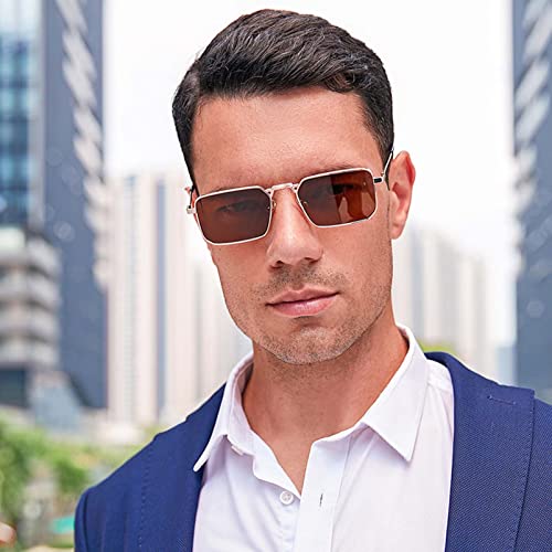XINXIN Square Punk Men's Sunglasses Outdoor Vacation Beach Decoration Glasses (Color : E, Size : Medium)3