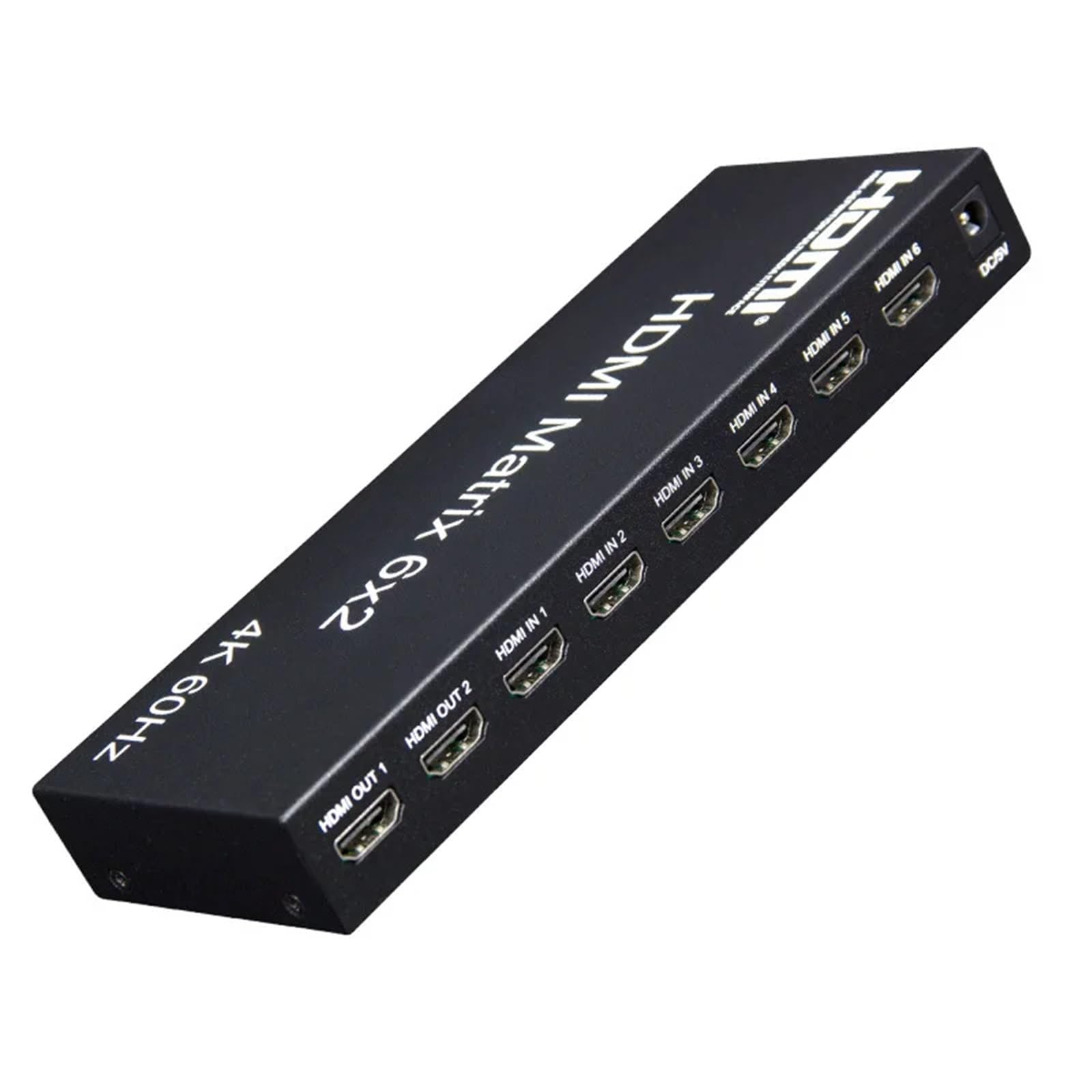 Convertitori video, 6 In e due Out Matrix Risoluzione HD Uscita 4K60HZ 6X2 Matrix Video Switching Splitter