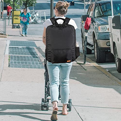 Mactso Kinderwagen-Reisetasche, kompatibel mit GB Pockit und GB Pockit Air Plus All Terrain, Leichter Kinderwagen-Reiserucksack für Flugzeug (Schwarz, M)