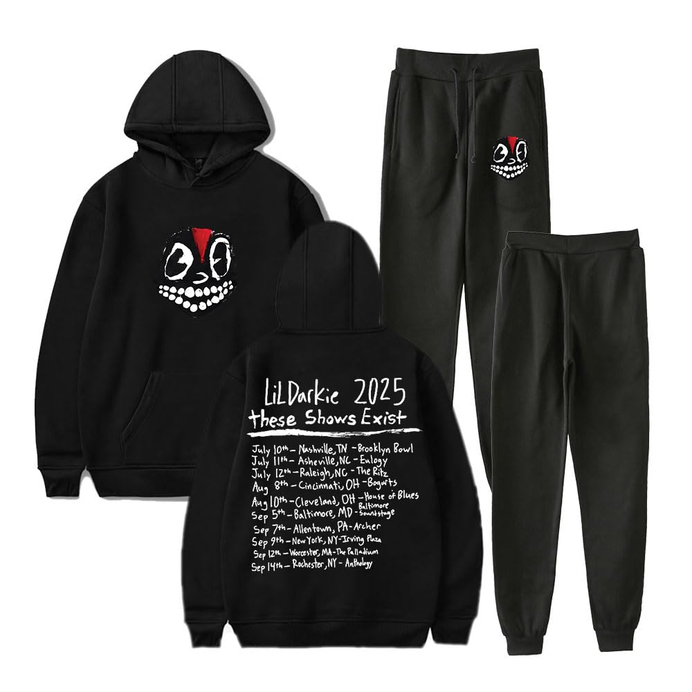 Lil Darkie 2025 These Shows Exist Tour Hoodie Jogger Pants Two Piece Set Sweatshirts Sweatpants Women Mens Set