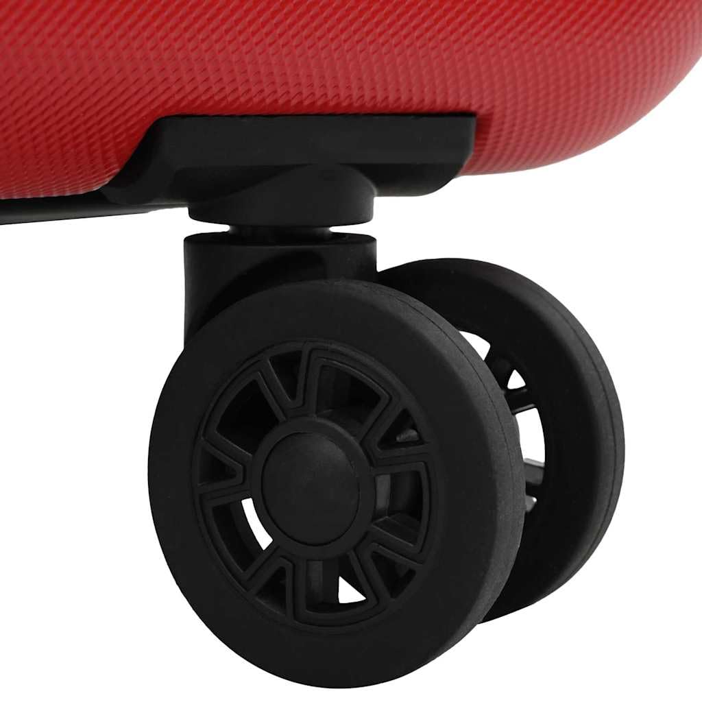 Koffer mit Schloss Rot ABS Kunststoff 50 x 30 x 76 cm Hartschale Trolley mit Spinner-Rädern und Griff, leicht, robust, TSA Schloss, ideal für Reise, Urlaub, Business und Kurztrip