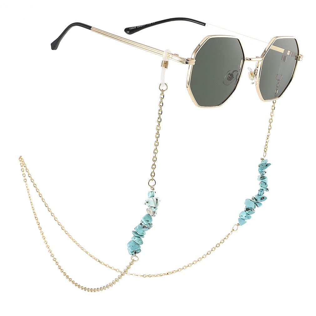 Bohend Boho Turquesa Cadena de gafas de sol Oro bohemio Cadena de anteojos Mujer Accesorios para gafas por Anteojos y gafas de sol