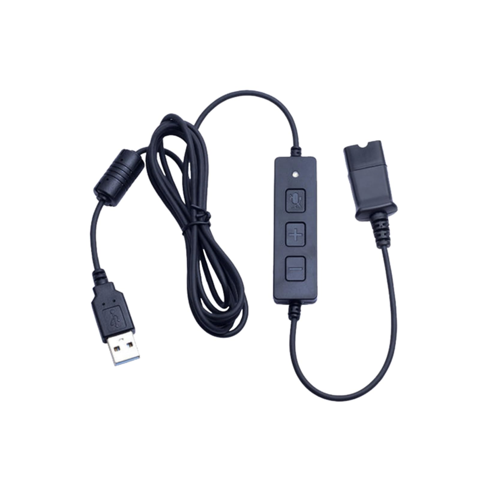 ANYPER Desktop USB-QD Cable Headset Adapter with Quick Disconnect, Compatible with all Softphone Applications and VOIP calls, Designed for Office and Call Center Environments (QD)
