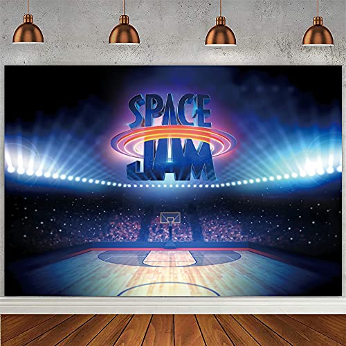 QICI Basketball Party Decorations Backdrop, Happy Birthday Background Banner for Kids Birthday Party Decoration, Basketball Party Supplies(5x3ft)