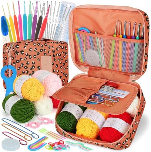 Coopay Crochet Kit Beginners Crochet Hook Set with Crochet Yarn,5...