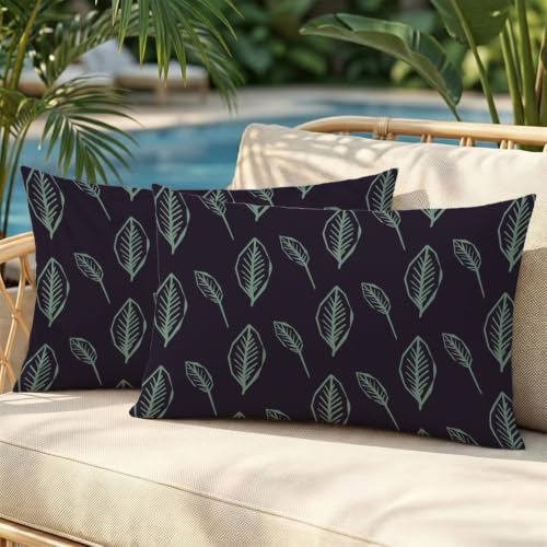 Coussin extérieur imperméable pour balcon et terrasse design noir - 2