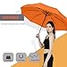 SIEPASA Windproof Travel Compact Umbrella-Automatic Umbrellas for Rain-Compact Folding Umbrella, Travel Umbrella Compact, Small Portable Windproof Umbrellas for Men Women Teenage. (Orange)