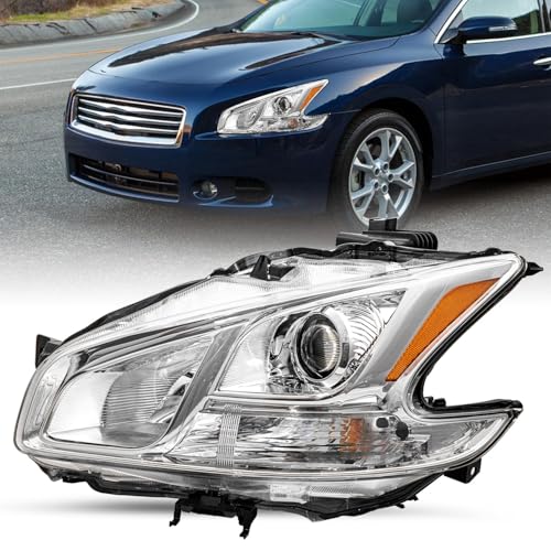 SOCKIR Halogen Headlight Assembly Fit for 2009-2014 Nissan Maxima Sedan 4-Door Headlamp Replacement Left Driver Side
