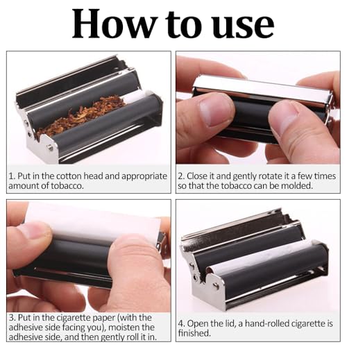 Zigarettenroller, Zigaretten Drehmaschine, Tabakroller 83 mm, Cigarette Machine, Zigaretten Rollmaschine für 6mm & 8mm Filter - Perfekte Unterstützung fürs drehen