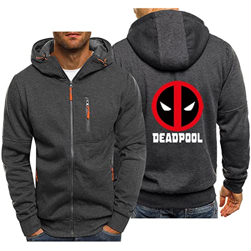 BOONEE Sudadera Hombre con Capucha Deadpool Hoodie, Sudaderas con Capucha de Cremallera y...
