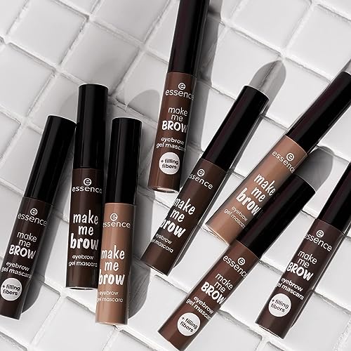 Image of Essence make me BROW eyebrow gel mascara 02 browny brows, tinted brow gel, brown, fuller-looking brows, natural finish, tiny fibres, 3.8 ml (Pack of 2)