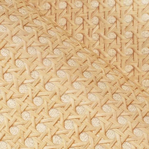 FunStick 60CMx5M Papier Peint Adhesif Mural Chambre Rouleau Adhesif Decoratif Motif Bois Vinyle Adhésif Meuble Armoire Placard Étagère Bois Rotin Marron...
