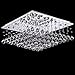 7PM Modern Crystal Chandelier for Living Room, 16 Lights Flush Mount Ceiling Light Fixture with Top K9 Crystals, Square Raindrop Chandeliers for Dining Room Kitchen Island Bedroom, L24xW24 xH13