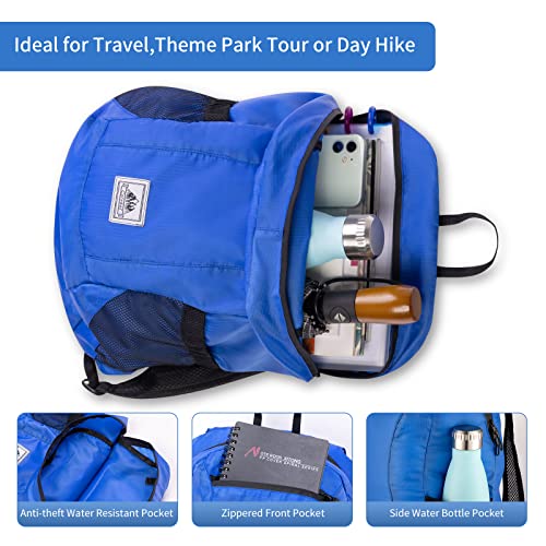 Cslehel Hiking Backpack，Lightweight Water Resistant Daypack， Foldable Camping Hiking Travel Sports Bag For Men Women (Blue #TOP3