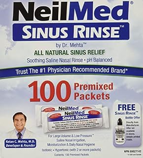 NeilMed Sinus Rinse All Natural Relief Premixed Refill Packets 100 Each