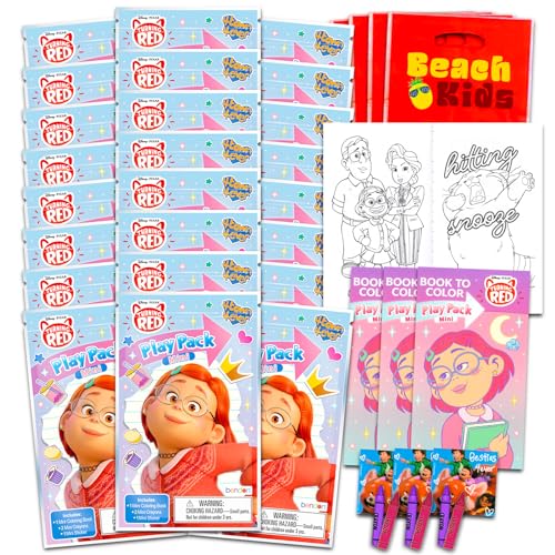 24 cadeaux d'invités Disney avec coloriages et autocollants de fête