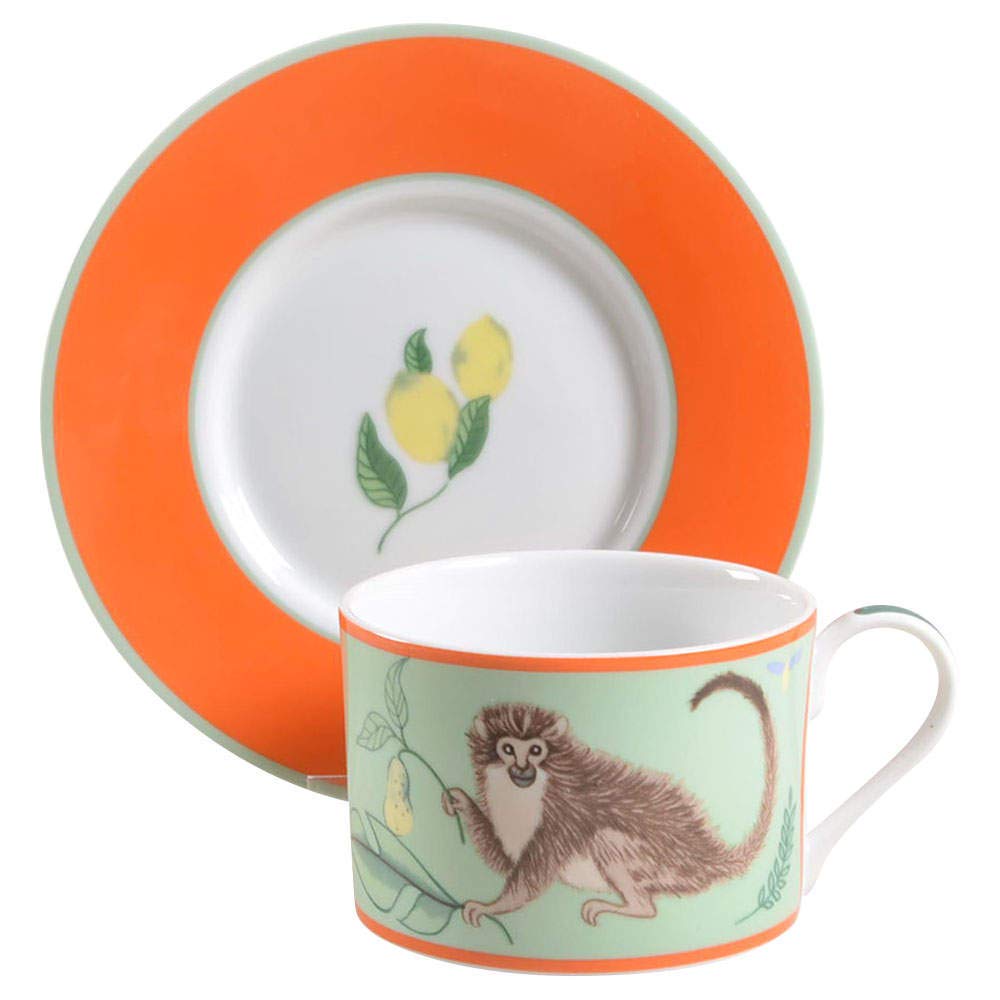 Amazon.com | Lynn Chase Monkey Business Cup & Saucer: Cup & Saucer