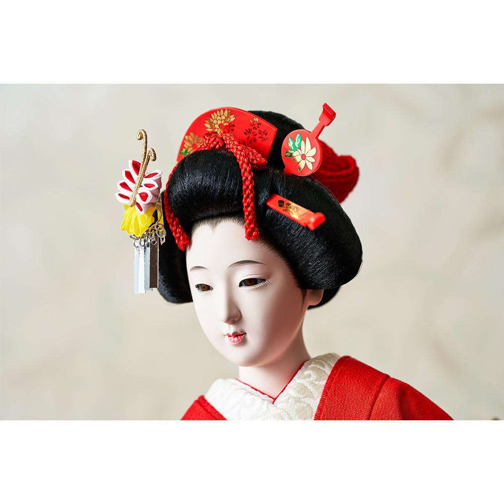 Amazon.co.jp: 久月official 日本人形 柴田家千代作 桃山 正絹金彩刺繍