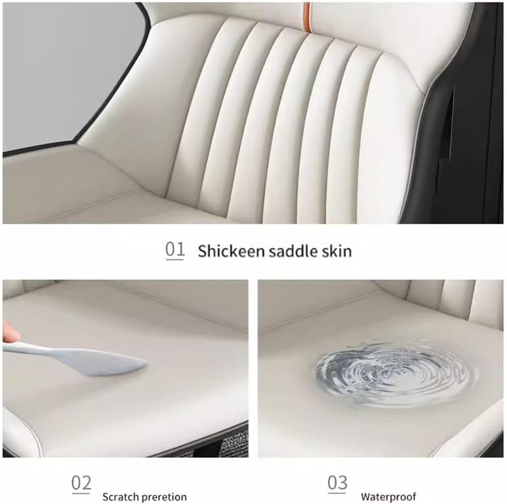 Miniatura 4 de Accent Chairs, Modern Accent Chairs Faux Leather Dining Chairs Mid Century Side Chair Leisure Chair with Metal Legs for Living Room