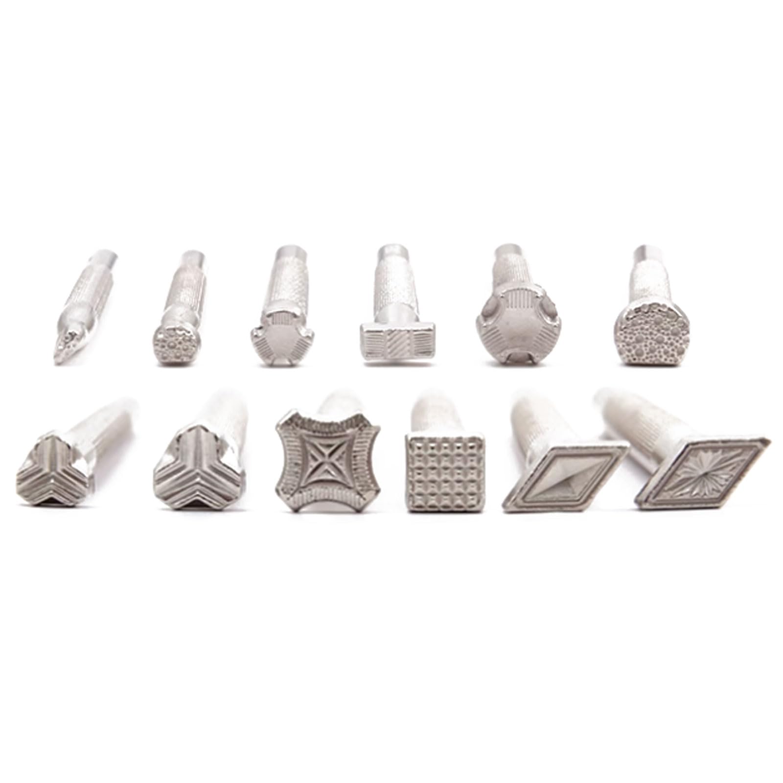 Juego de Herramientas para Estampar Metal, Juego de 12 Sellos alfanuméricos de Cuero con Sellos de 6-8 mm y punzón de 104 mm